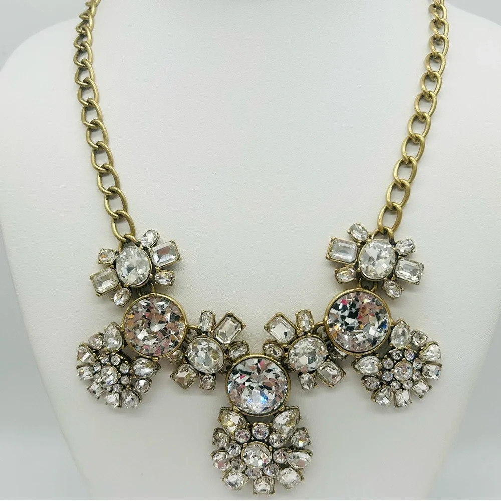 J. Crew Jeweled Cluster Necklace